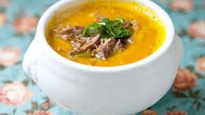 Caldo de Abóbora com Carne Seca